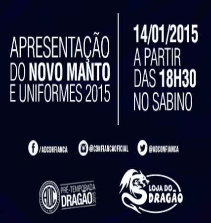 CONVITE - CONFIANÇA E SUPER BOLA LANÇAM UNIFORME OFICIAL DA TEMPORADA 2015