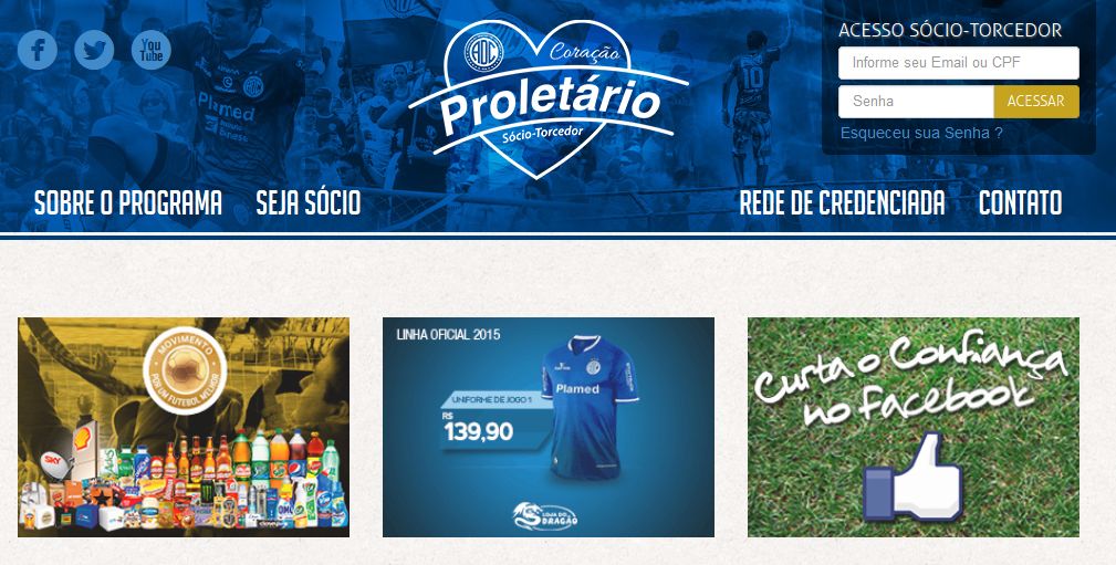 Confiança e Ideiaup lançam site do Sócio Torcedor